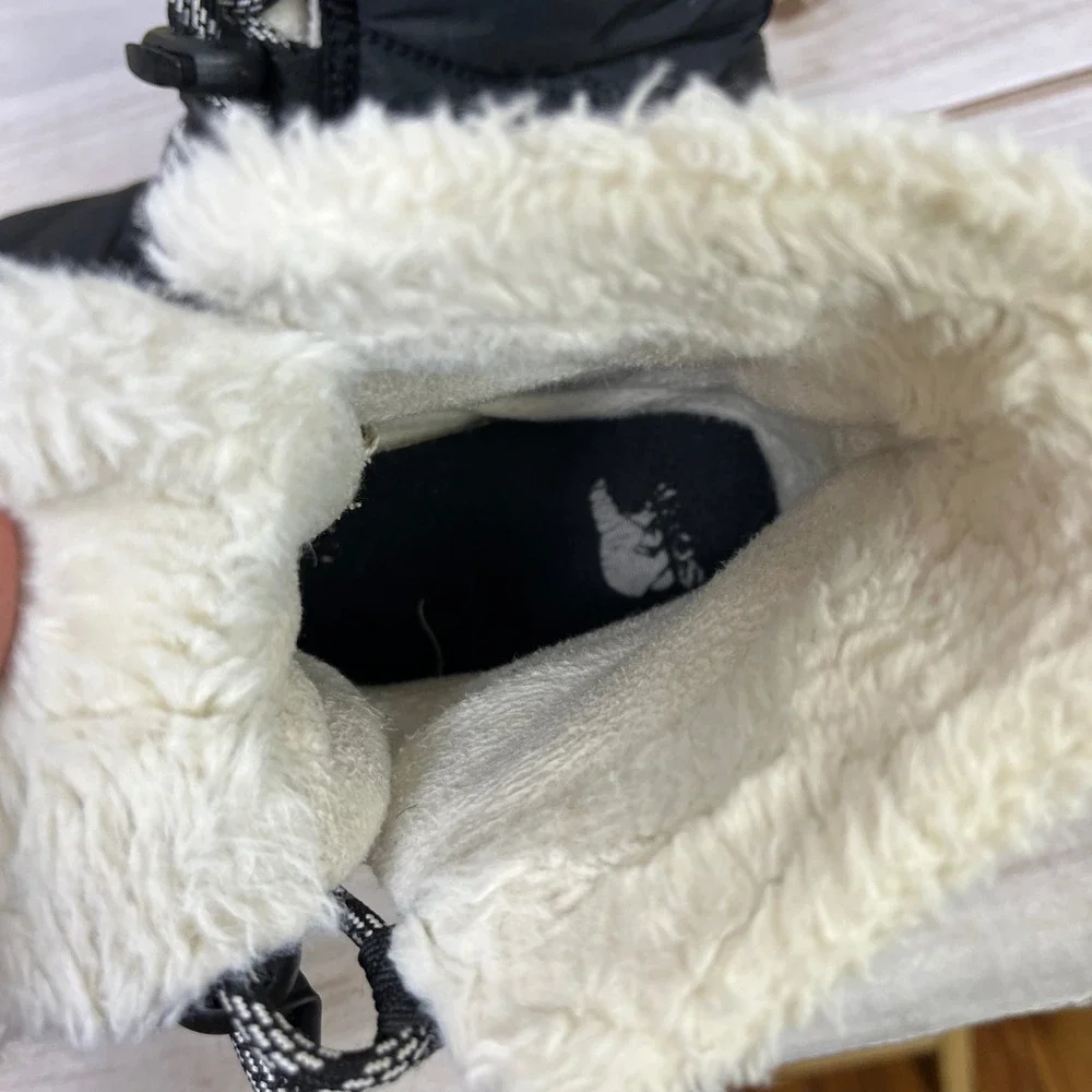 Sorel Kids Black Waterproof Winter Snow Boots Fur Lined Lace Up Size 3